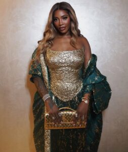 All That Glitters Is Tiwa Savage in TUBO’s Royal-Inspired Fashion | See Photos